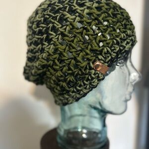 Handmade Green Crochet Beanie